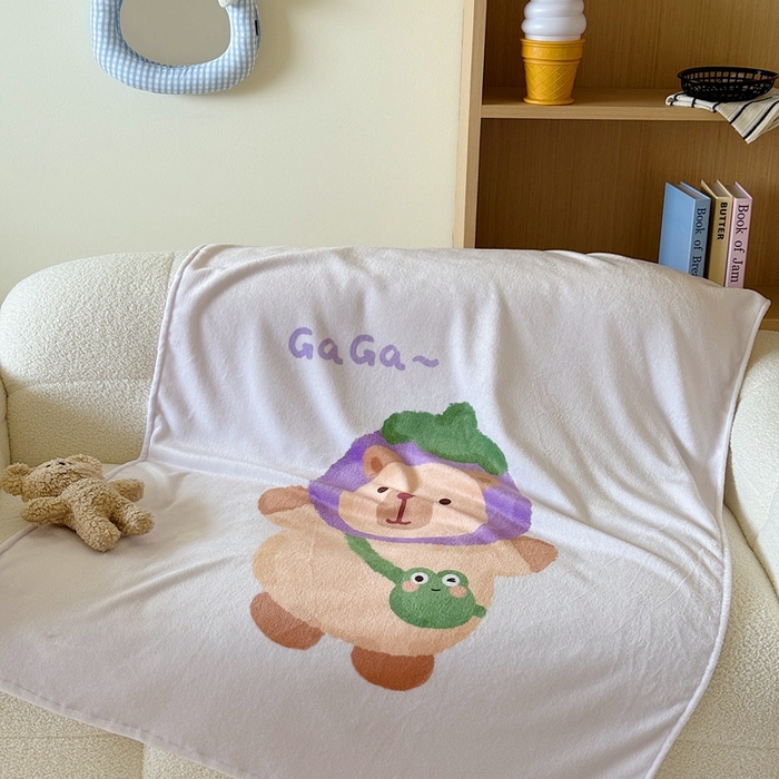 91家纺网 家纺一手货源 找家纺 美乐迪2025四季款双面牛奶绒毛毯空调毯 卡皮巴拉