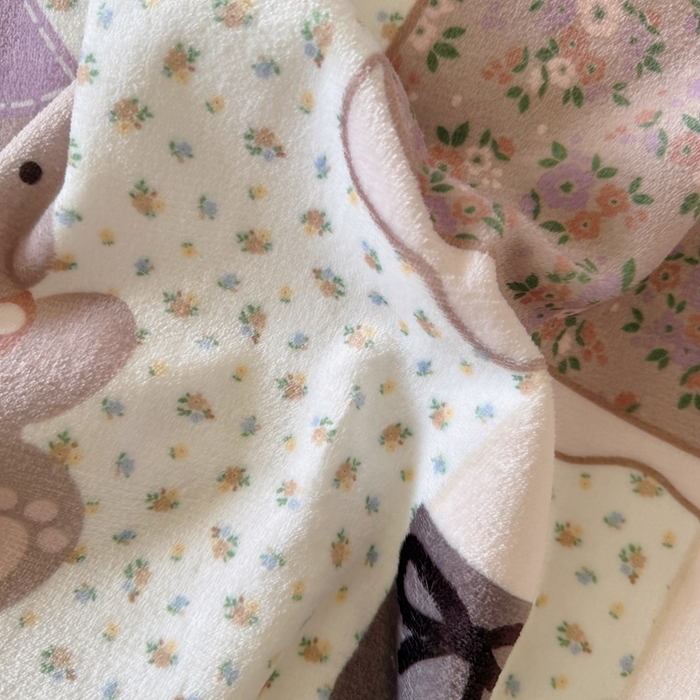 91家纺网 家纺一手货源 找家纺 美乐迪2025四季款双面牛奶绒毛毯空调毯 可爱女孩