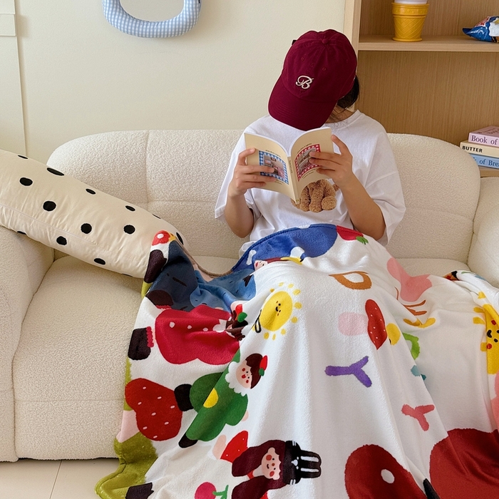 91家纺网 家纺一手货源 找家纺 美乐迪2025四季款双面牛奶绒毛毯空调毯 四口之家