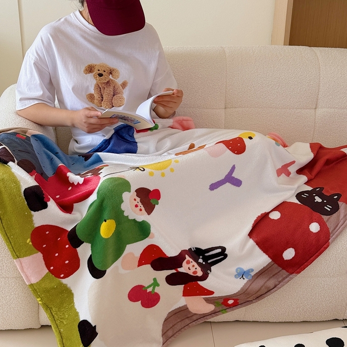 91家纺网 家纺一手货源 找家纺 美乐迪2025四季款双面牛奶绒毛毯空调毯 四口之家