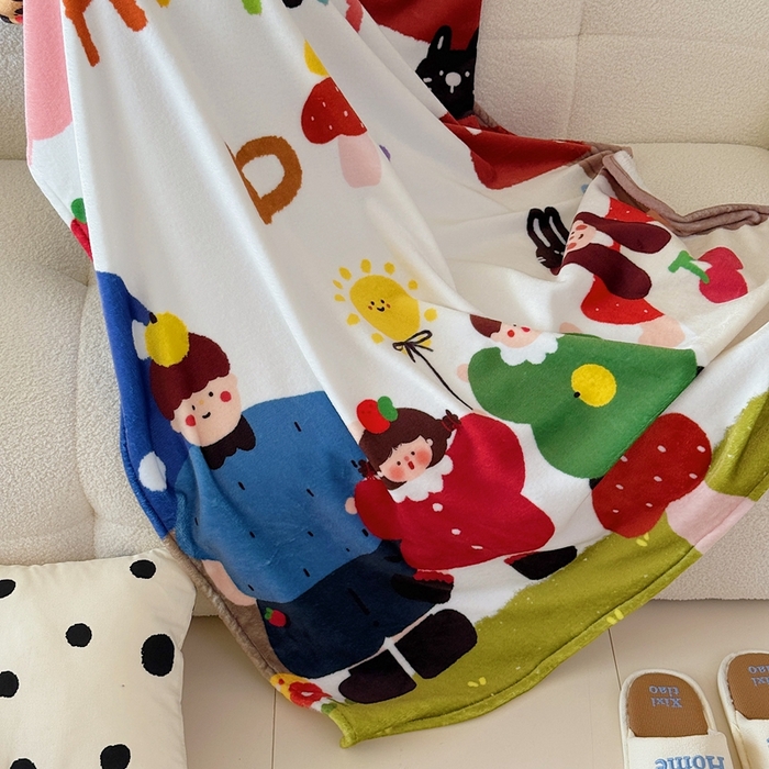 91家纺网 家纺一手货源 找家纺 美乐迪2025四季款双面牛奶绒毛毯空调毯 四口之家