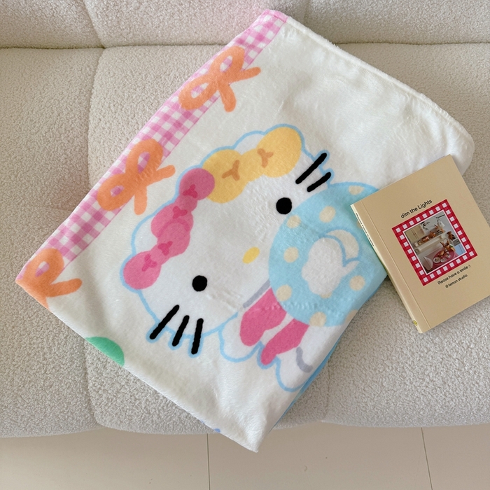 91家纺网 家纺一手货源 找家纺 美乐迪2025四季款双面牛奶绒毛毯空调毯 夏日猫咪