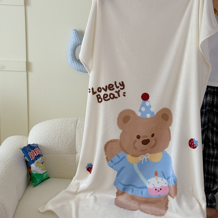 91家纺网 家纺一手货源 找家纺 美乐迪2025四季款双面牛奶绒毛毯空调毯 小熊