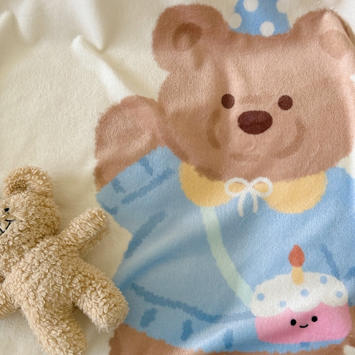 91家纺网 家纺一手货源 找家纺 美乐迪2025四季款双面牛奶绒毛毯空调毯 小熊