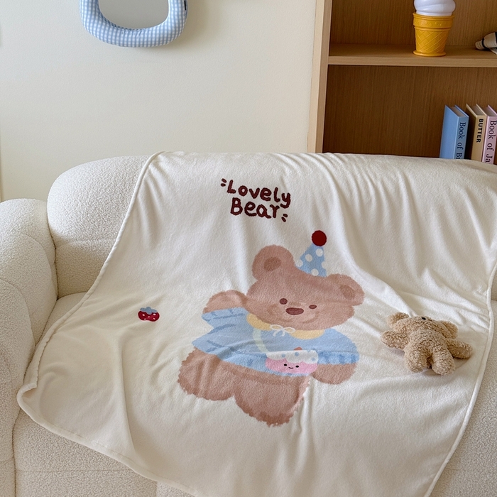 91家纺网 家纺一手货源 找家纺 美乐迪2025四季款双面牛奶绒毛毯空调毯 小熊