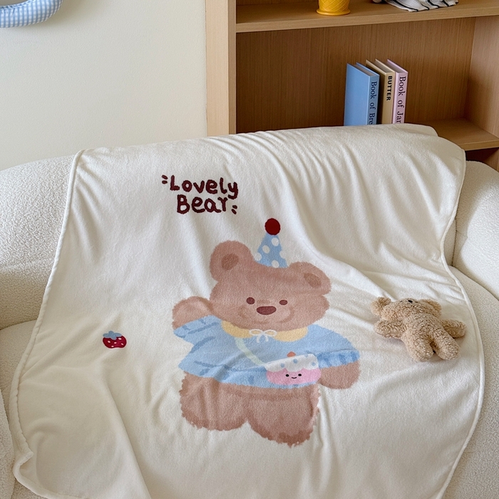 91家纺网 家纺一手货源 找家纺 美乐迪2025四季款双面牛奶绒毛毯空调毯 小熊