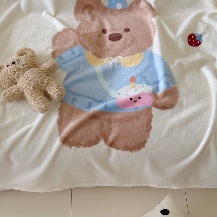 91家纺网 家纺一手货源 找家纺 美乐迪2025四季款双面牛奶绒毛毯空调毯 小熊