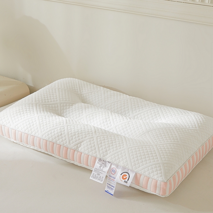 91家纺网 家纺一手货源 找家纺 赛格时代家居 2025新款针织舒适护颈羽丝绒枕 粉色/只