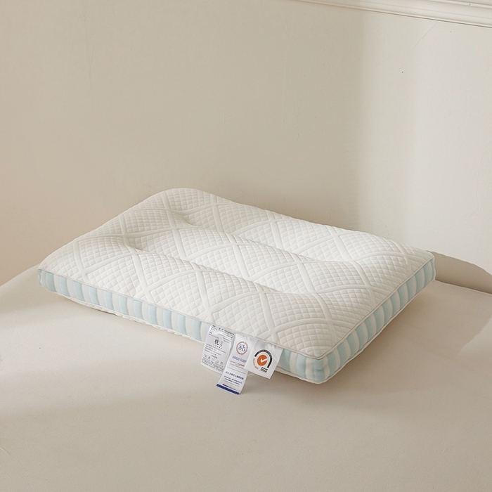 91家纺网 家纺一手货源 找家纺 赛格时代家居 2025新款针织舒适护颈羽丝绒枕 蓝色/只