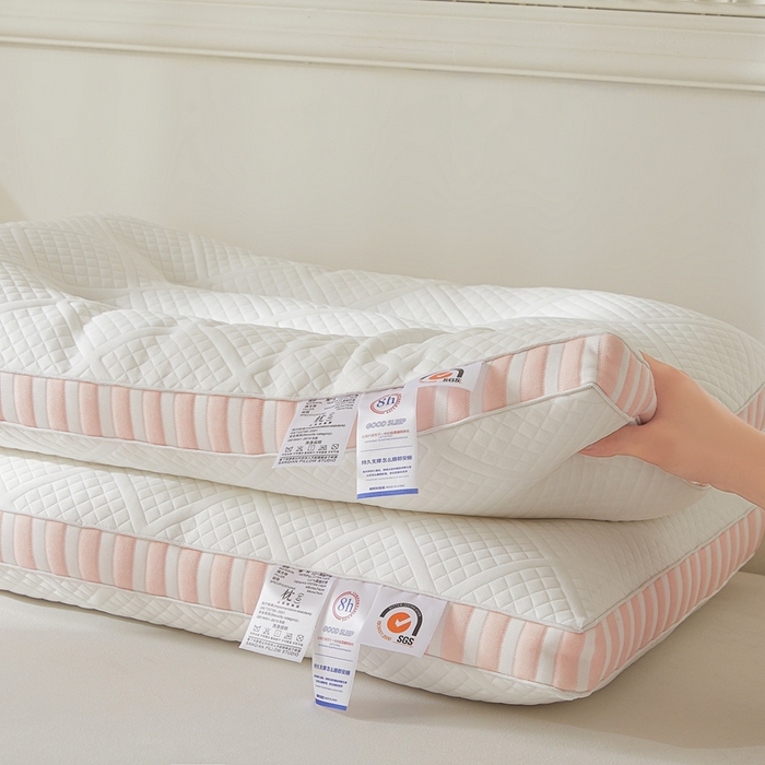 91家纺网 家纺一手货源 找家纺 赛格时代家居 2025新款针织舒适护颈羽丝绒枕 粉色/只