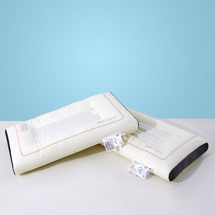 91家纺网 家纺一手货源 找家纺 木子晗 2025新款大凉山苦荞枕枕头枕芯 大凉山苦荞枕 48x74cm低枕/只