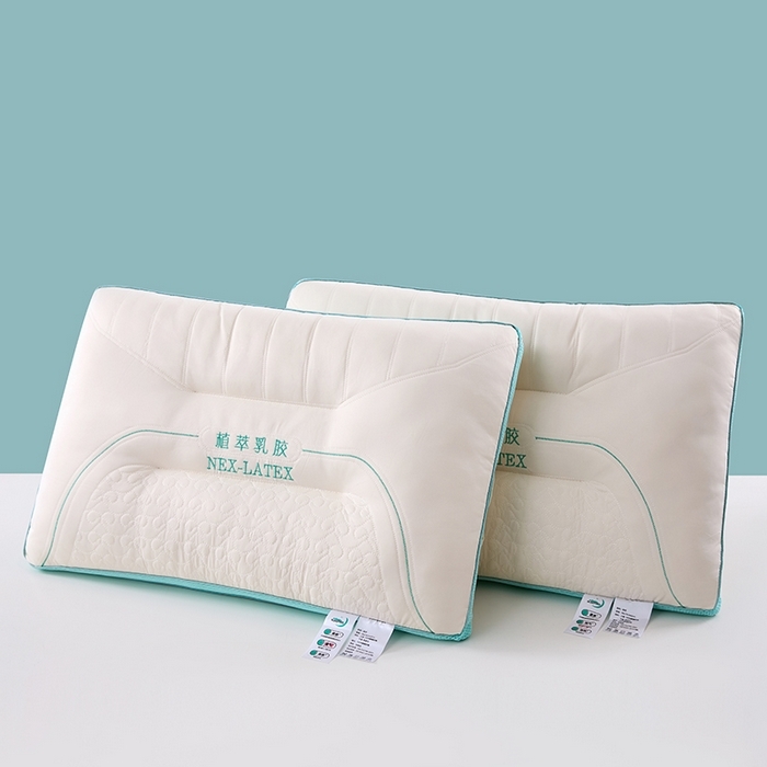 91家纺网 家纺一手货源 找家纺 木子晗 2025新款凉感丝植萃乳胶枕枕头枕芯 凉感丝植萃乳胶枕 48x74cm中枕/只