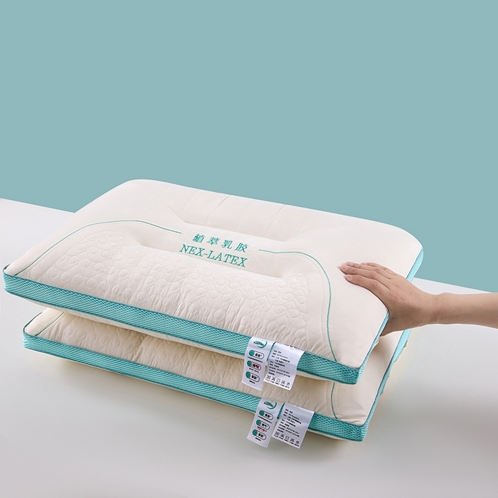 91家纺网 家纺一手货源 找家纺 木子晗 2025新款凉感丝植萃乳胶枕枕头枕芯 凉感丝植萃乳胶枕 48x74cm中枕/只