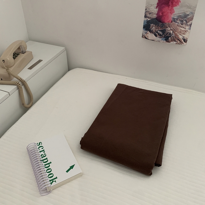 91家纺网 家纺一手货源 找家纺 柚可家居 2024新款40支全棉色织水洗棉单品系列-单被套 巧克力