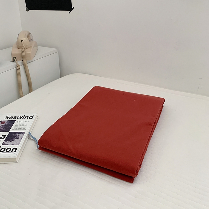 91家纺网 家纺一手货源 找家纺 柚可家居 2024新款40支全棉色织水洗棉单品系列-单被套 树莓红