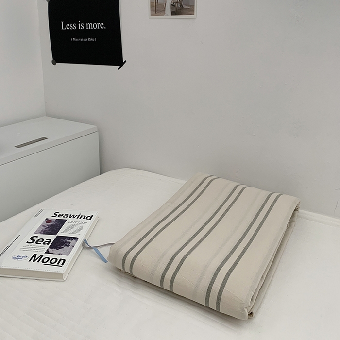 91家纺网 家纺一手货源 找家纺 柚可家居 2024新款40支全棉色织水洗棉单品系列-单被套 橄榄绿