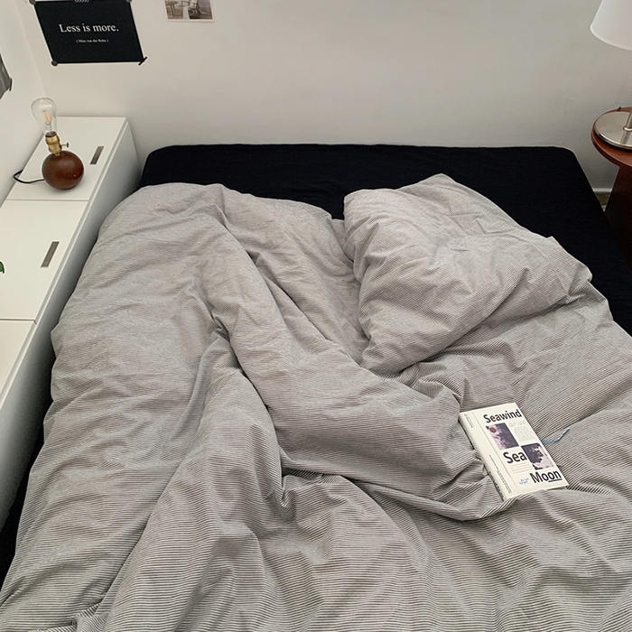 91家纺网 家纺一手货源 找家纺 柚可家居 2024新款40支全棉色织水洗棉单品系列-单被套 橄榄绿