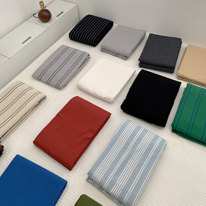 91家纺网 家纺一手货源 找家纺 柚可家居 2024新款40支全棉色织水洗棉单品系列-单被套 黑色