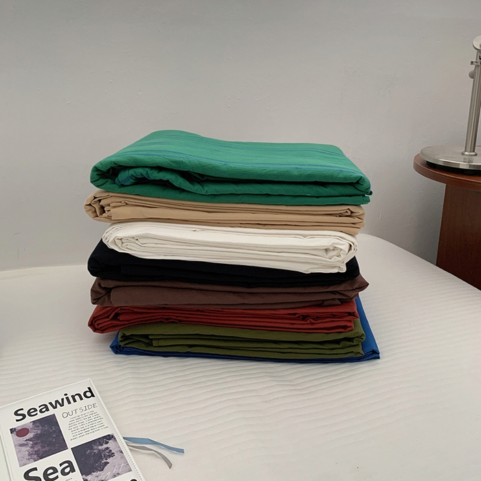 91家纺网 家纺一手货源 找家纺 柚可家居 2024新款40支全棉色织水洗棉单品系列-单被套 黑色