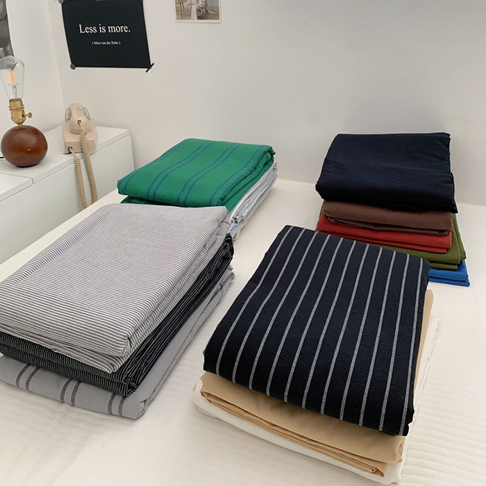 91家纺网 家纺一手货源 找家纺 柚可家居 2024新款40支全棉色织水洗棉单品系列-单被套 黑色