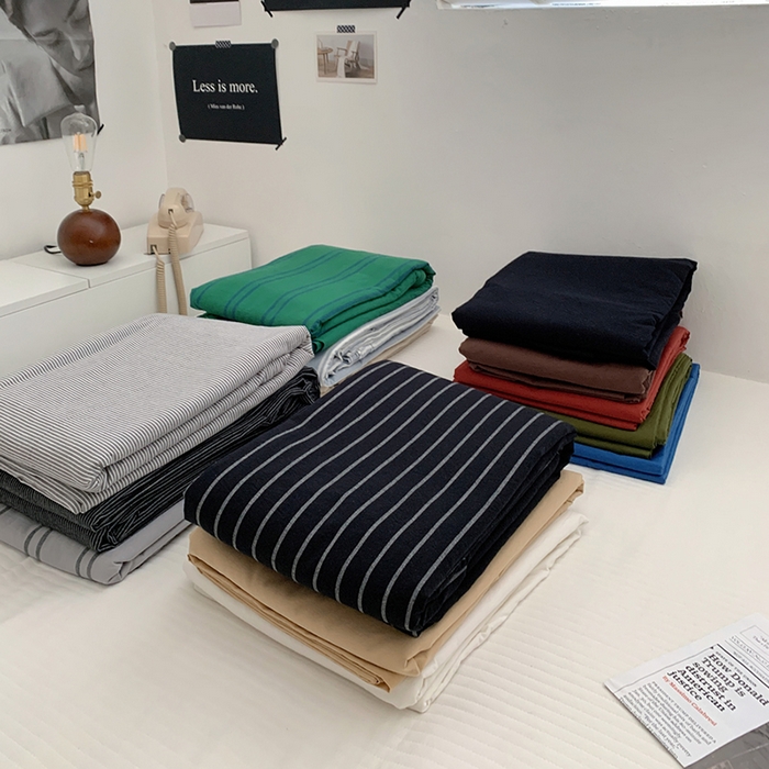 91家纺网 家纺一手货源 找家纺 柚可家居 2024新款40支全棉色织水洗棉单品系列-单被套 巧克力