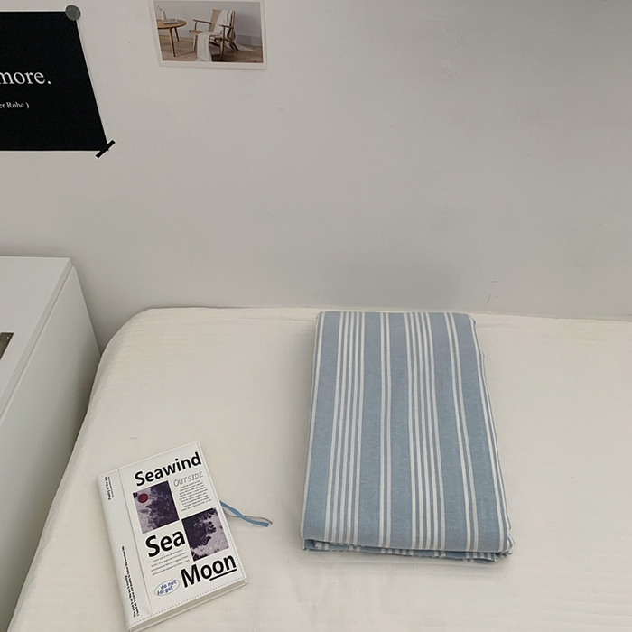 91家纺网 家纺一手货源 找家纺 柚可家居 2024新款40支全棉色织水洗棉单品系列-单被套 巧克力