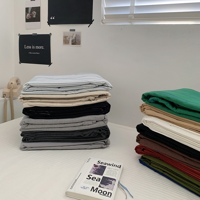 91家纺网 家纺一手货源 找家纺 柚可家居 2024新款40支全棉色织水洗棉单品系列-单被套 树莓红