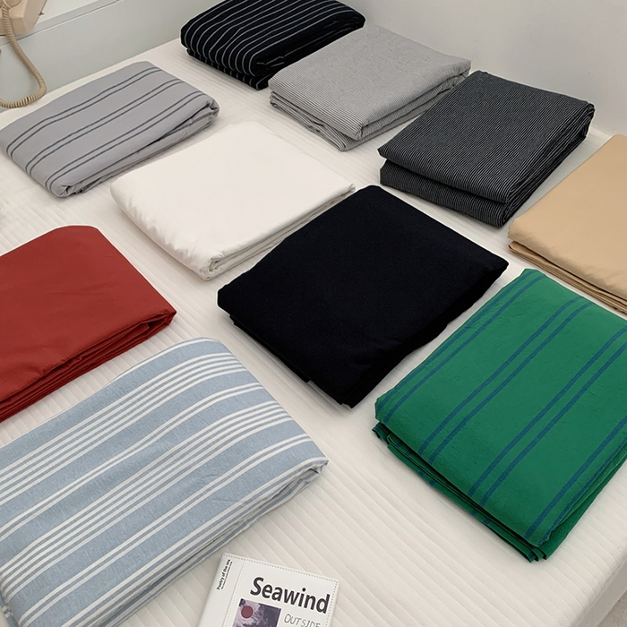 91家纺网 家纺一手货源 找家纺 柚可家居 2024新款40支全棉色织水洗棉单品系列-单被套 树莓红