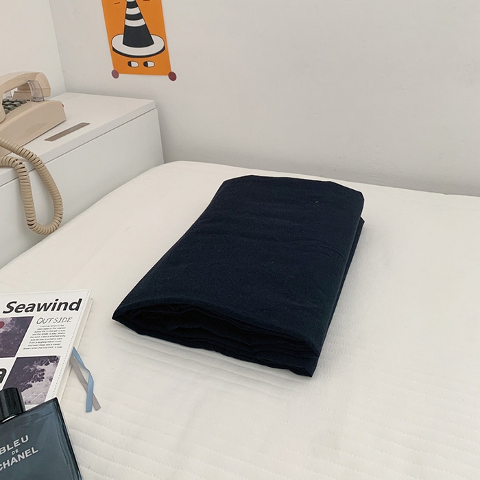 91家纺网 家纺一手货源 找家纺 柚可家居 2024新款40支全棉色织水洗棉单品系列-单床单 黑色