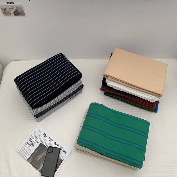 91家纺网 家纺一手货源 找家纺 柚可家居 2024新款40支全棉色织水洗棉单品系列-单被套 跃蓝