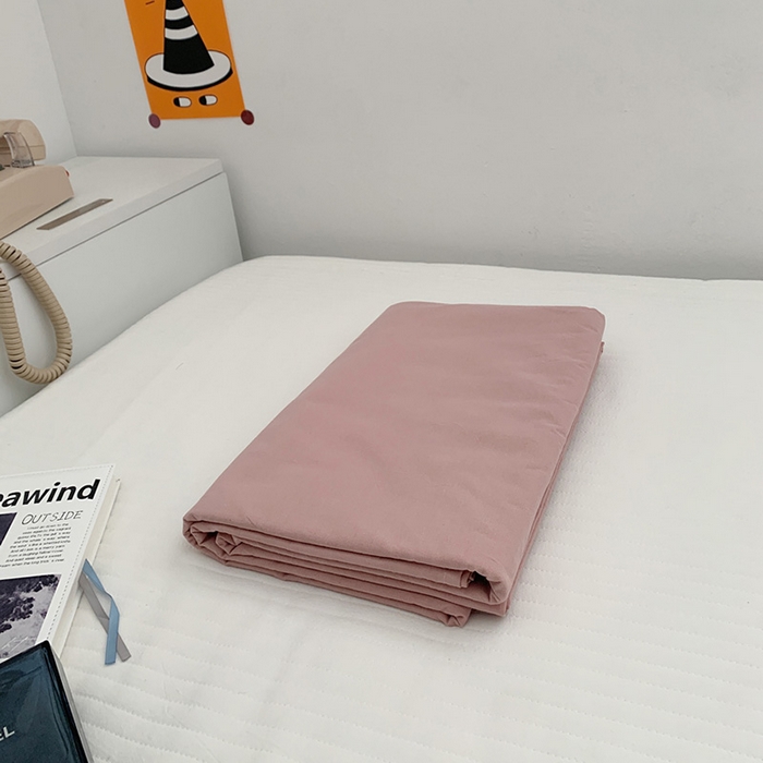 91家纺网 家纺一手货源 找家纺 柚可家居 2024新款40支全棉色织水洗棉单品系列-单床单 橡皮粉