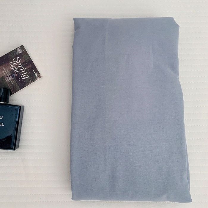 91家纺网 家纺一手货源 找家纺 柚可家居 2024新款40支全棉色织水洗棉单品系列-单床单 烟灰蓝