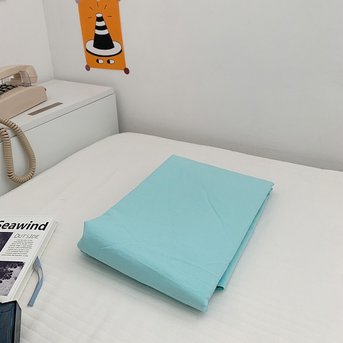 柚可家居 2024新款40支全棉色织水洗棉单品系列-单床单 浅蓝色