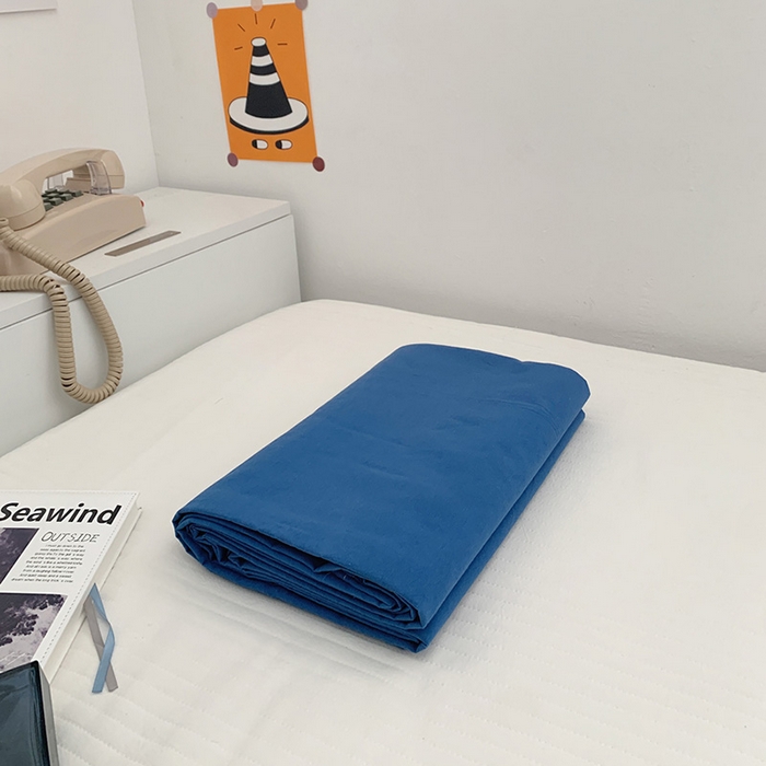 柚可家居 2024新款40支全棉色织水洗棉单品系列-单床单 跃蓝