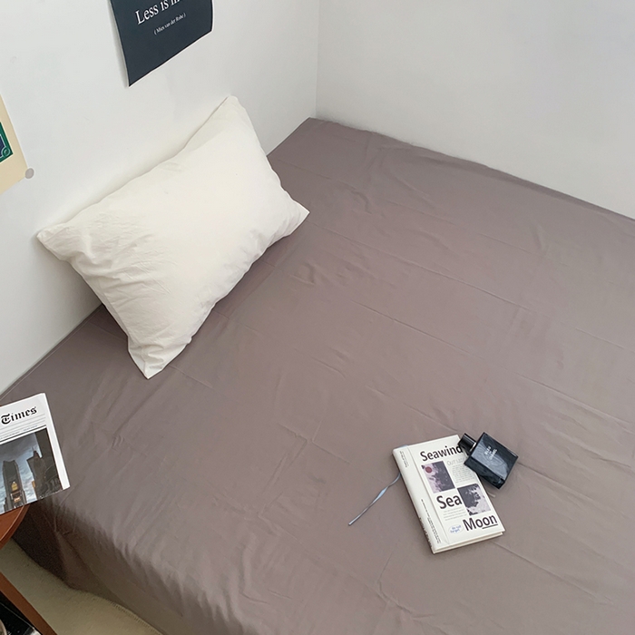 91家纺网 家纺一手货源 找家纺 柚可家居 2024新款40支全棉色织水洗棉单品系列-单床单 浅灰