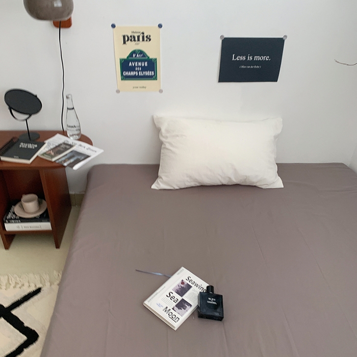 91家纺网 家纺一手货源 找家纺 柚可家居 2024新款40支全棉色织水洗棉单品系列-单床单 浅灰