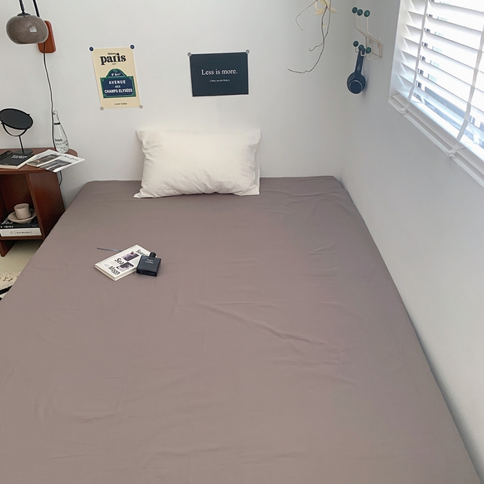 91家纺网 家纺一手货源 找家纺 柚可家居 2024新款40支全棉色织水洗棉单品系列-单床单 浅灰