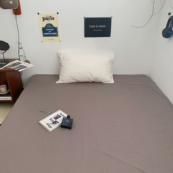 91家纺网 家纺一手货源 找家纺 柚可家居 2024新款40支全棉色织水洗棉单品系列-单床单 浅灰