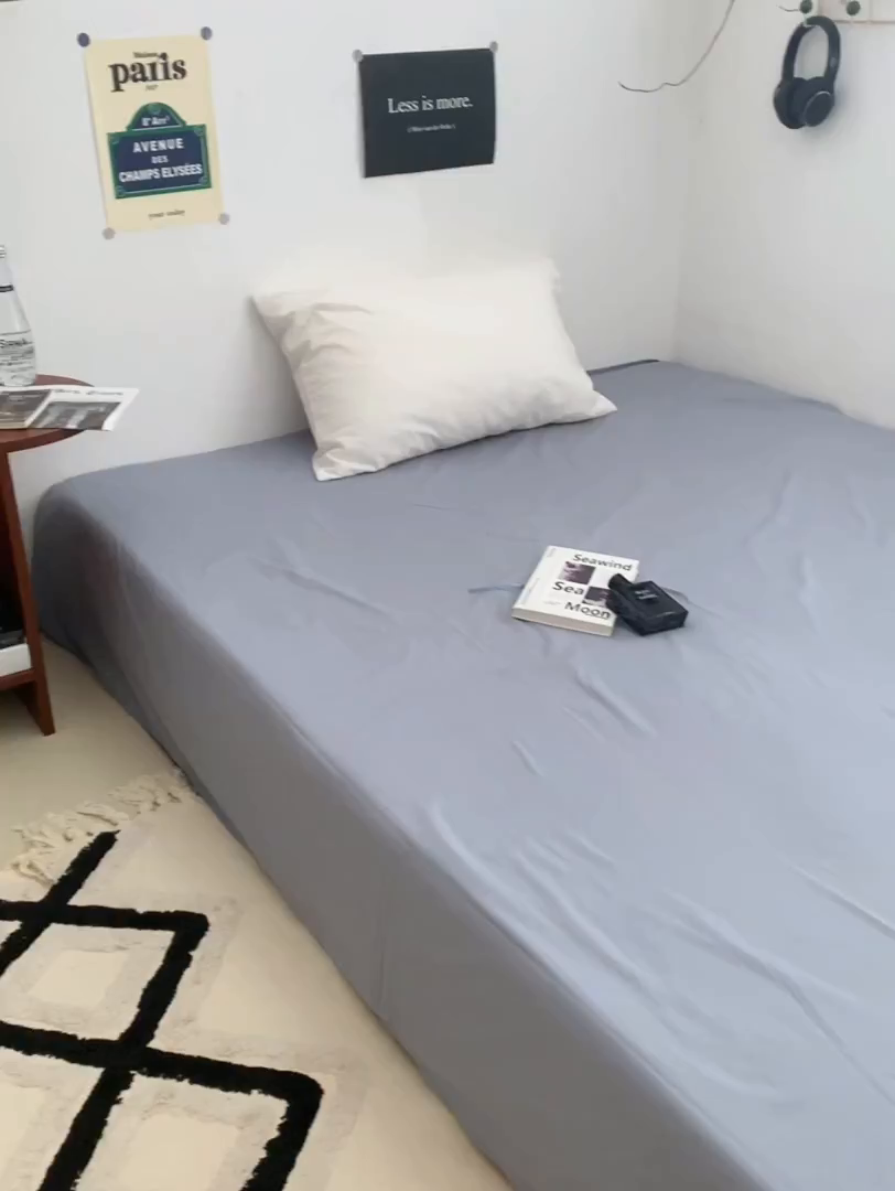 91家纺网 家纺一手货源 找家纺 柚可家居 2024新款40支全棉色织水洗棉单品系列-单床单 烟灰蓝