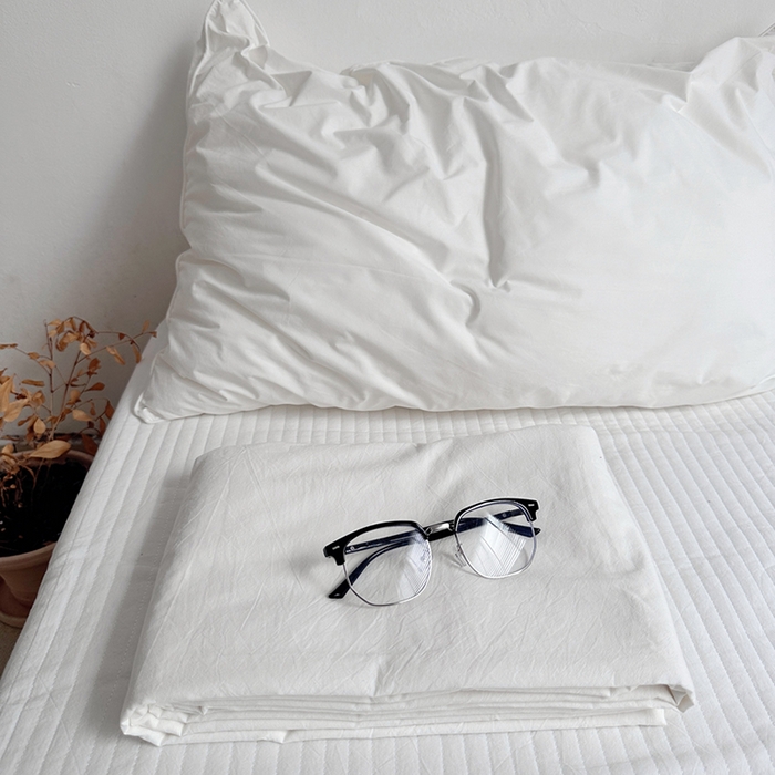 柚可家居 2024新款40支全棉色织水洗棉单品系列-单床单 白色