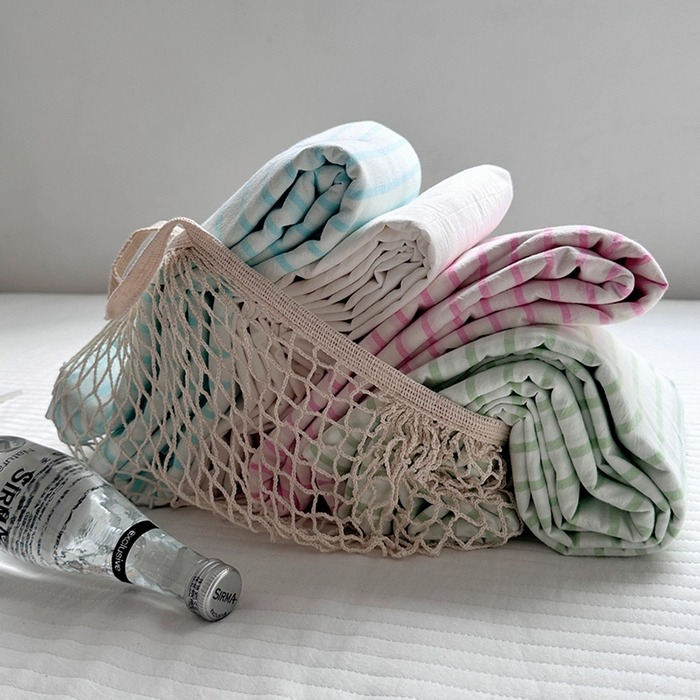 91家纺网 家纺一手货源 找家纺 柚可家居 2024新款40支全棉色织水洗棉单品系列-单床单 白色