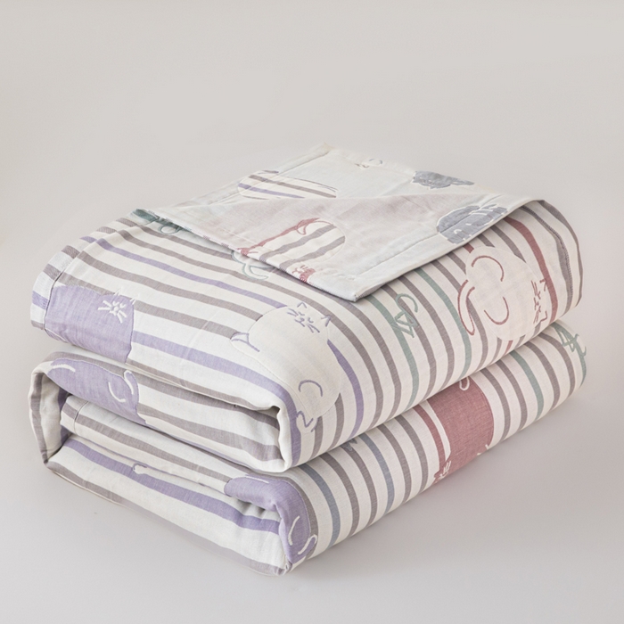 （总）悦然毛巾被 2025新款八层纱布盖毯毛巾被夏被夏凉被空调被