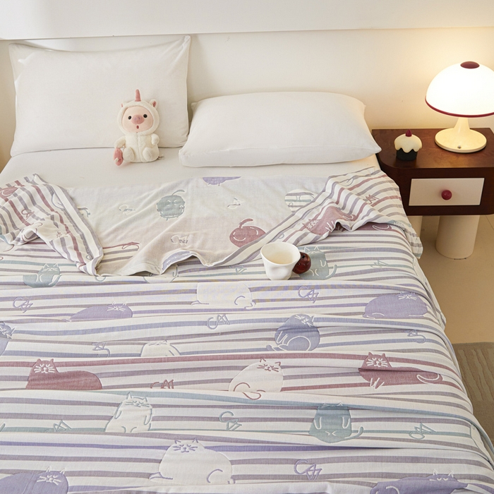 91家纺网 家纺一手货源 找家纺 （总）悦然毛巾被 2025新款八层纱布盖毯毛巾被夏被夏凉被空调被