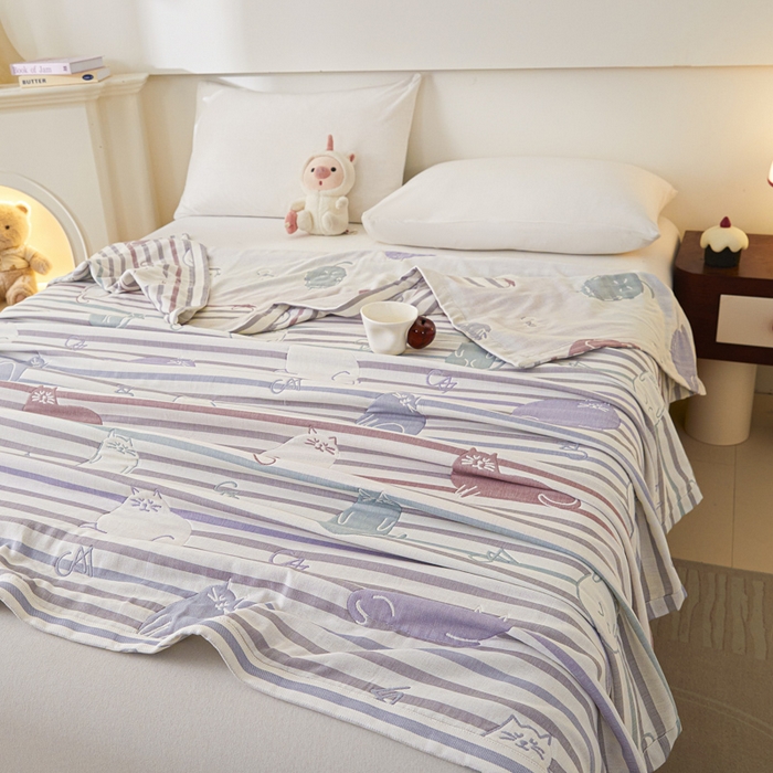 91家纺网 家纺一手货源 找家纺 （总）悦然毛巾被 2025新款八层纱布盖毯毛巾被夏被夏凉被空调被