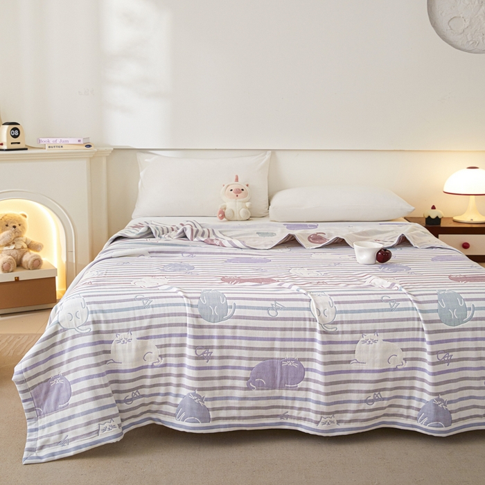 91家纺网 家纺一手货源 找家纺 （总）悦然毛巾被 2025新款八层纱布盖毯毛巾被夏被夏凉被空调被