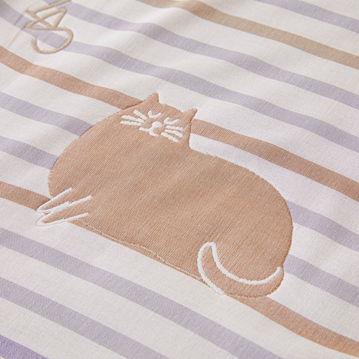 91家纺网 家纺一手货源 找家纺 悦然毛巾被 2025新款八层纱布盖毯毛巾被夏被夏凉被空调被 彩虹猫咖