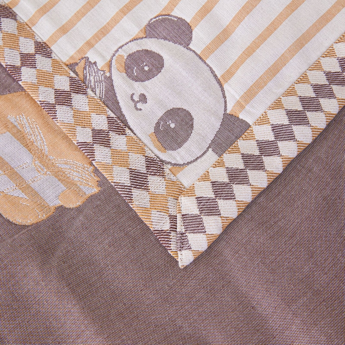 91家纺网 家纺一手货源 找家纺 悦然毛巾被 2025新款八层纱布盖毯毛巾被夏被夏凉被空调被 趣味彩条橙