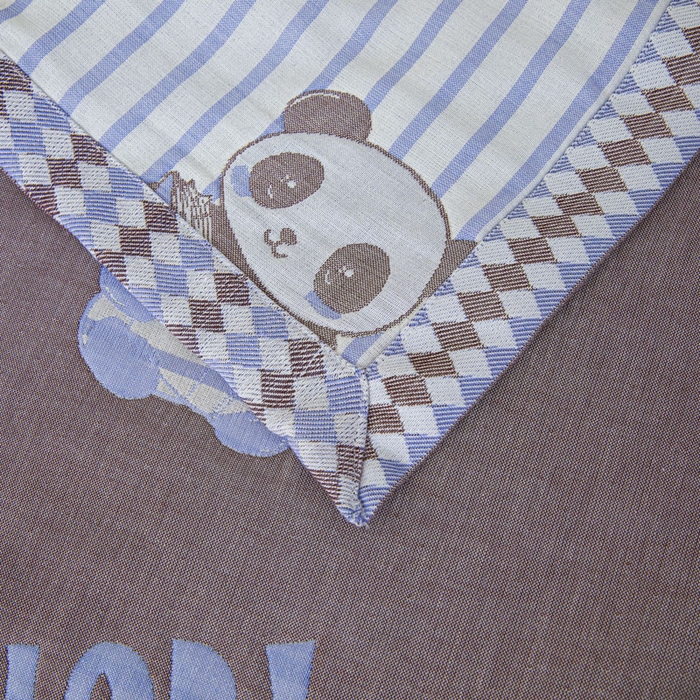 91家纺网 家纺一手货源 找家纺 悦然毛巾被 2025新款八层纱布盖毯毛巾被夏被夏凉被空调被 趣味彩条蓝