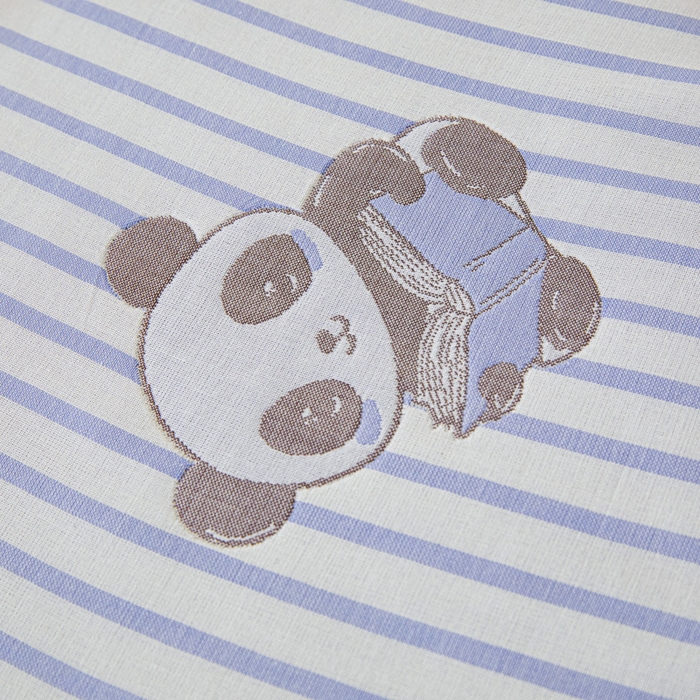 91家纺网 家纺一手货源 找家纺 悦然毛巾被 2025新款八层纱布盖毯毛巾被夏被夏凉被空调被 趣味彩条蓝