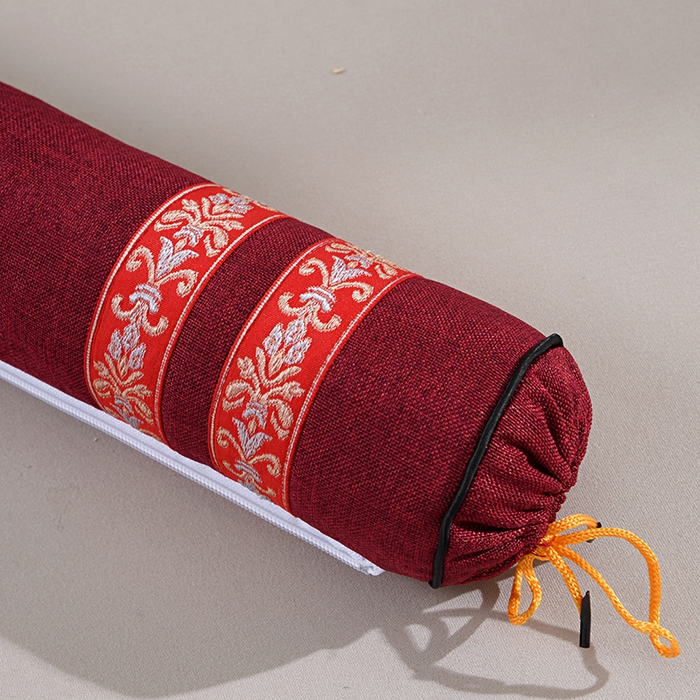 91家纺网 家纺一手货源 找家纺 织布人 2025新款棉麻荞麦理疗枕枕头枕芯 理疗枕-红 圆柱48*9方枕45*25cm/只